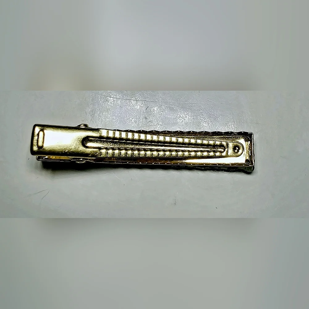 Multicolored seed Bead striped hair clip barrette, multicultural, eclectic,